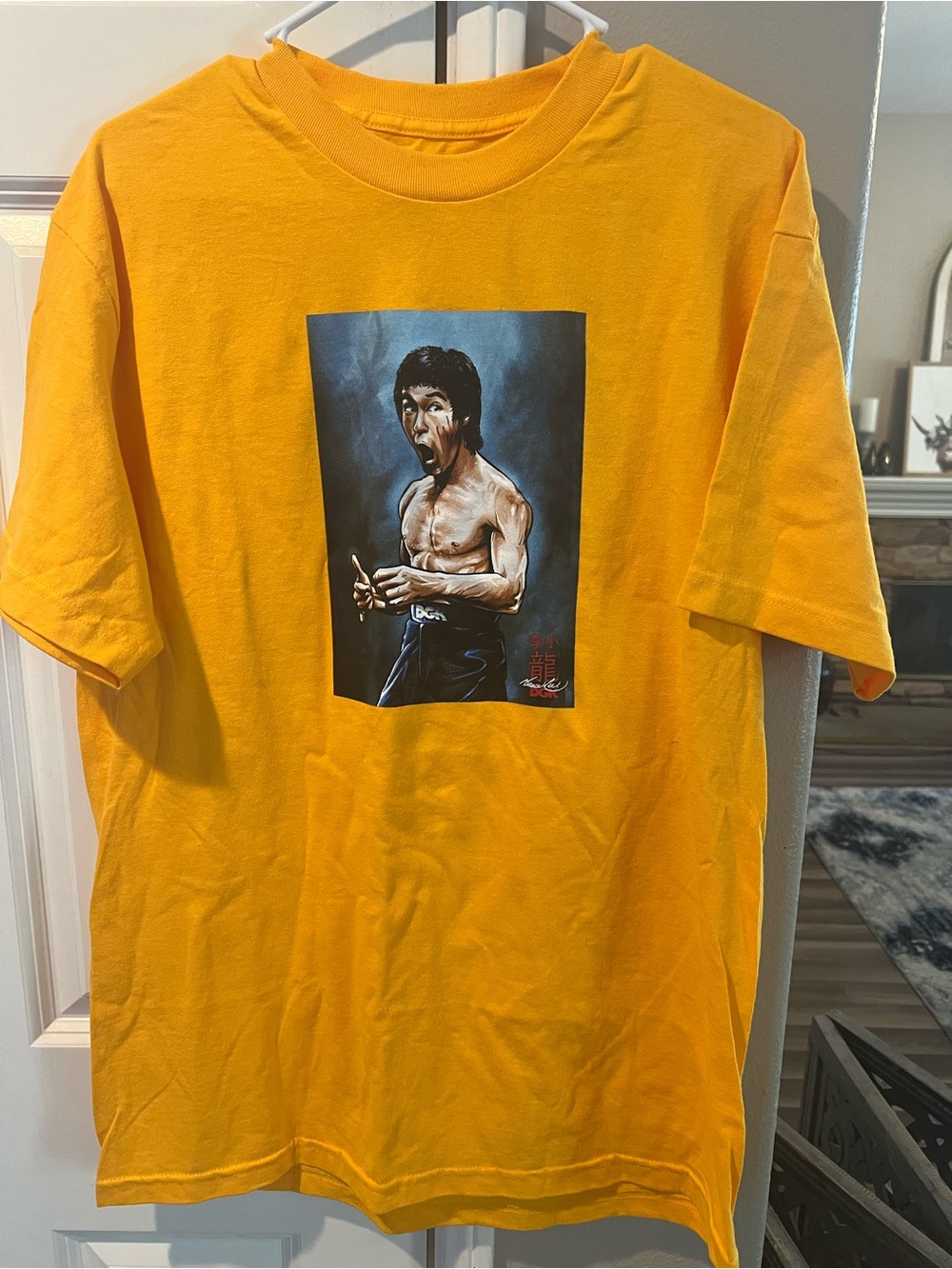 DGK Men's Yellow Graphic Tee with Martial Arts Print